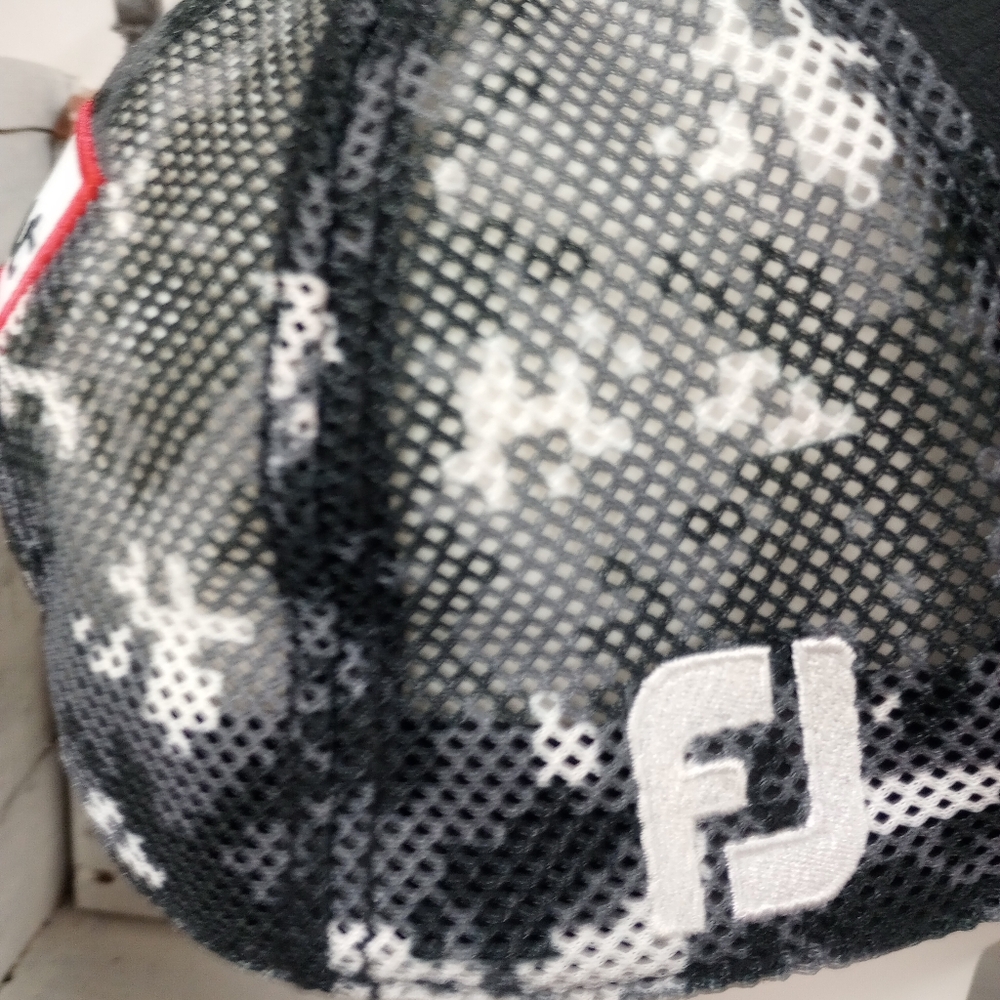 Titleist Pro V1 Footjoy Logo Mesh Black Snapback Hat Cap Men's One Size Fits Mos - Picture 7 of 10